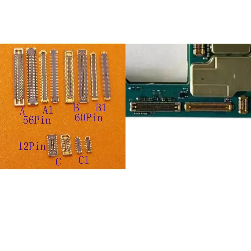2-100Pcs Usb Charger LCD Screen FPC Plug Signal Antenna Connector Board For Samsung Galaxy S21 Ultra Plus G991 G996 12 56 60 Pin
