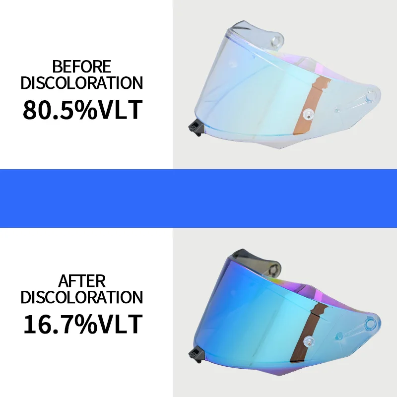 Photochromic Shield for KYT R2R  Full Face Helmet Uv-cut Visor Viseira Puzzles Ete Helmet Parts