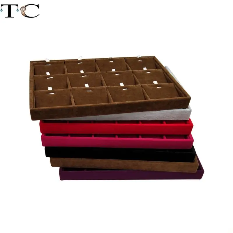 High-Grade Velvet Pendant Display Tray Jewelry Necklace Pendant Play Display Tray Pendant Lattice Tray