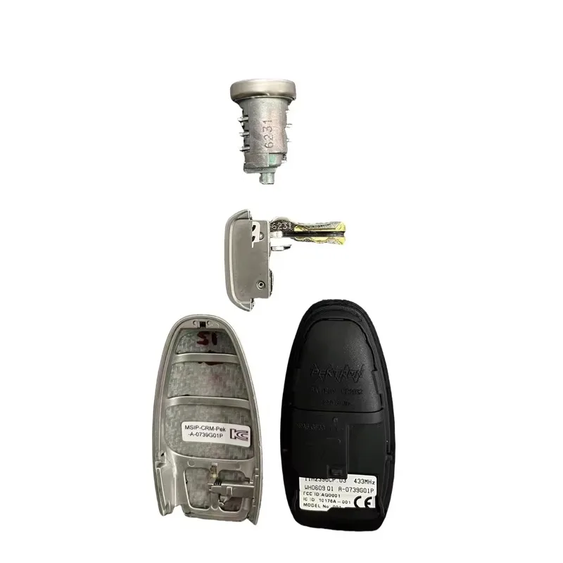 مفتاح وقفل السيارة من ألياف الكربون، مفتاح فوب عن بعد لـ Mclaren 12C,650S,MP4,625C,675LT,P1,11M2390CP,433 MHz