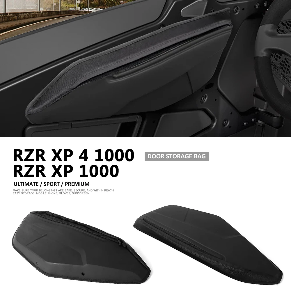 

UTV Bags For Polaris RZR XP 4 XP4 1000 Sport Premium Ultimate RZR XP 1000 2024 2025 Side Door Storage Tool Accessories Black
