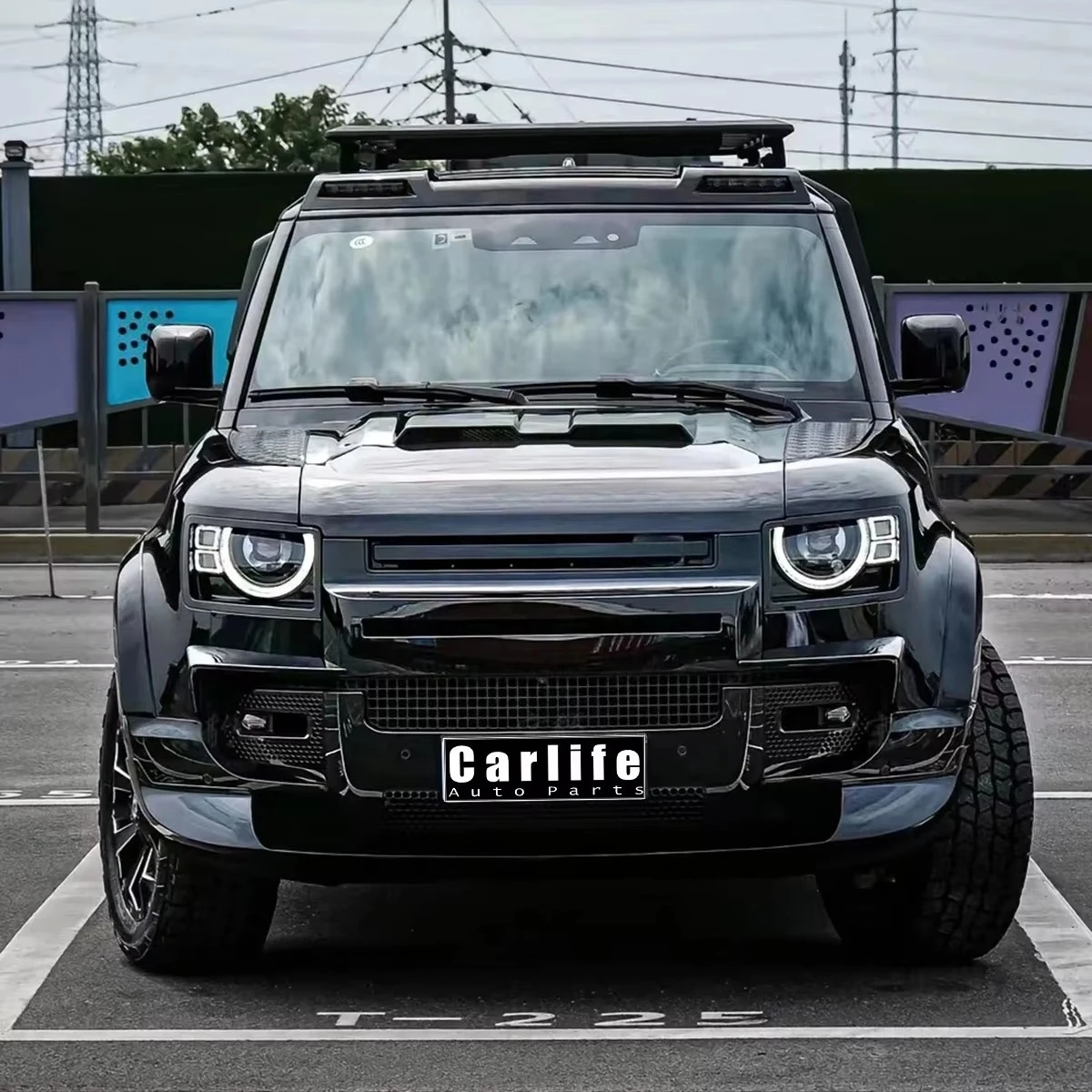 

Car Bumpers Defender Parts for Defender 90/110 L663 2020 2021 2022 2023 Facelift to 007 Model Gloss Black Parts