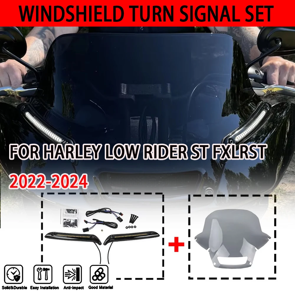 

Для Harley Softail Low Rider ST/FXLRST & El Diablo FXRST набор указателей поворота на лобовом стекле мотоцикла SOFTAIL LOW RIDER STLED WINDSHIELDT