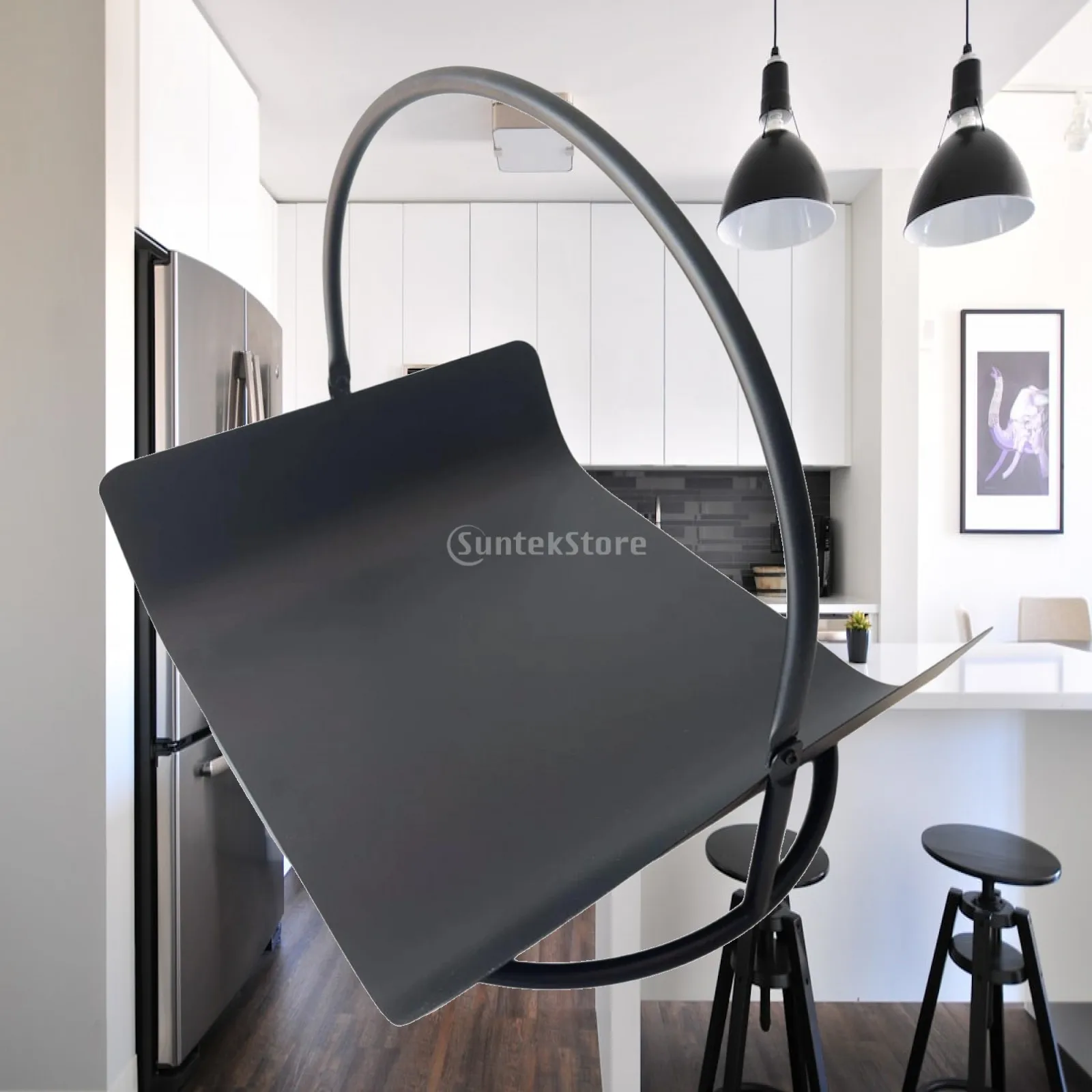 Indoor Outdoor Firewood Log Rack Space Saving Iron Holder Decorative Black Basket for Hearth Stove and Fire Pit