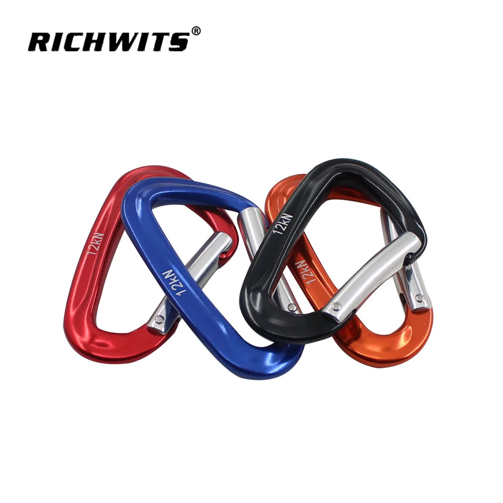 High load bearing 7075 D type safety hook Four colors aviation aluminum material