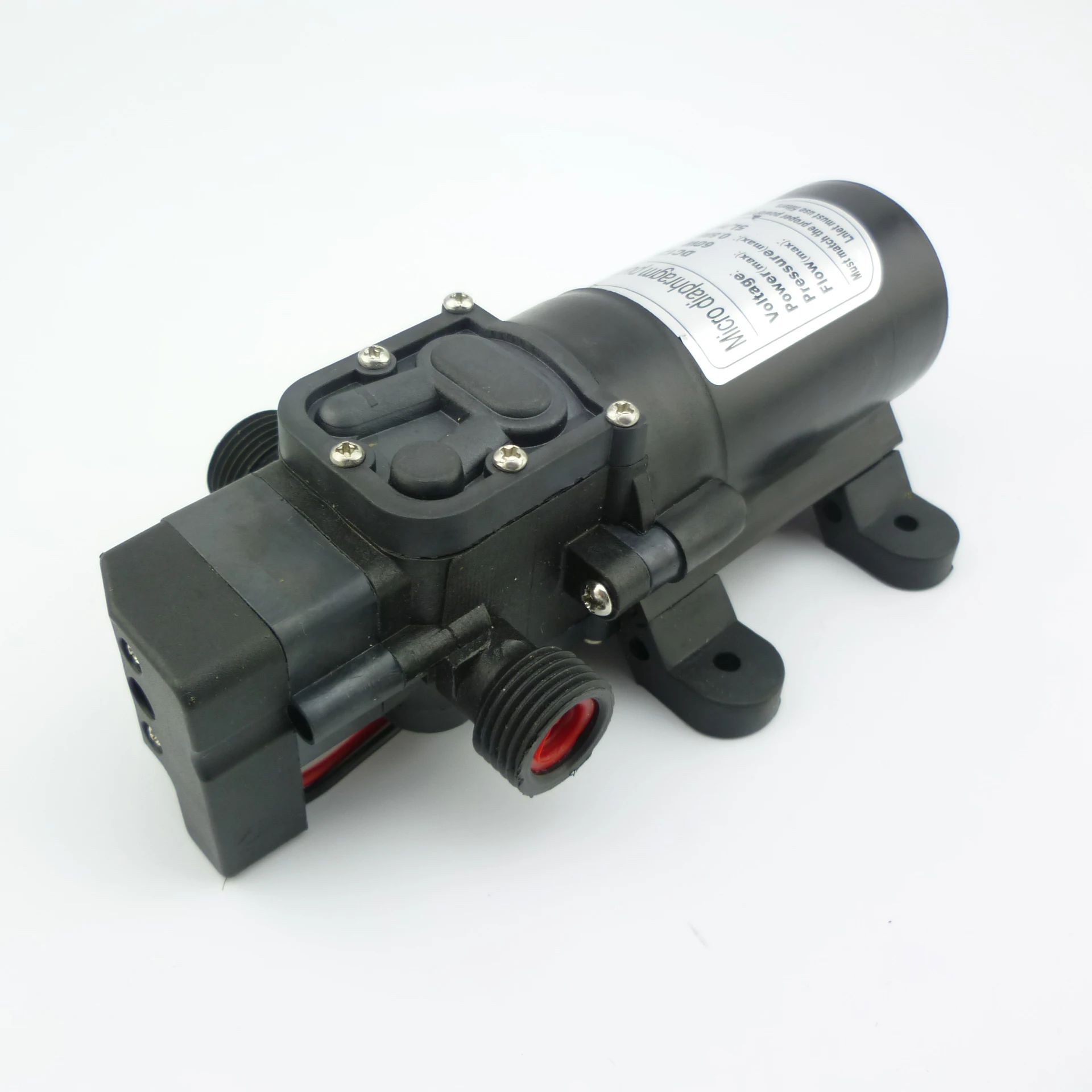 dc 12v 24v water pump pressure switch automatic on off 60W 5LPM high pressure self priming diaphragm water pump