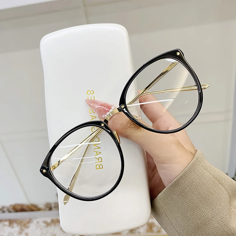 Optical Glasses Vintage Women's Surrounding Male Glasses Frames Metal Glasses Transparent Lenses