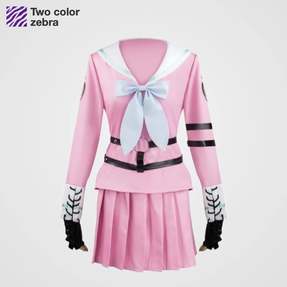 Costume de cosplay Danganronpa V3 Killing Harmony Miu Iruma, uniforme de marin rose, idéal pour Halloween, Comic-Con et événements de cosplay d'anime.
