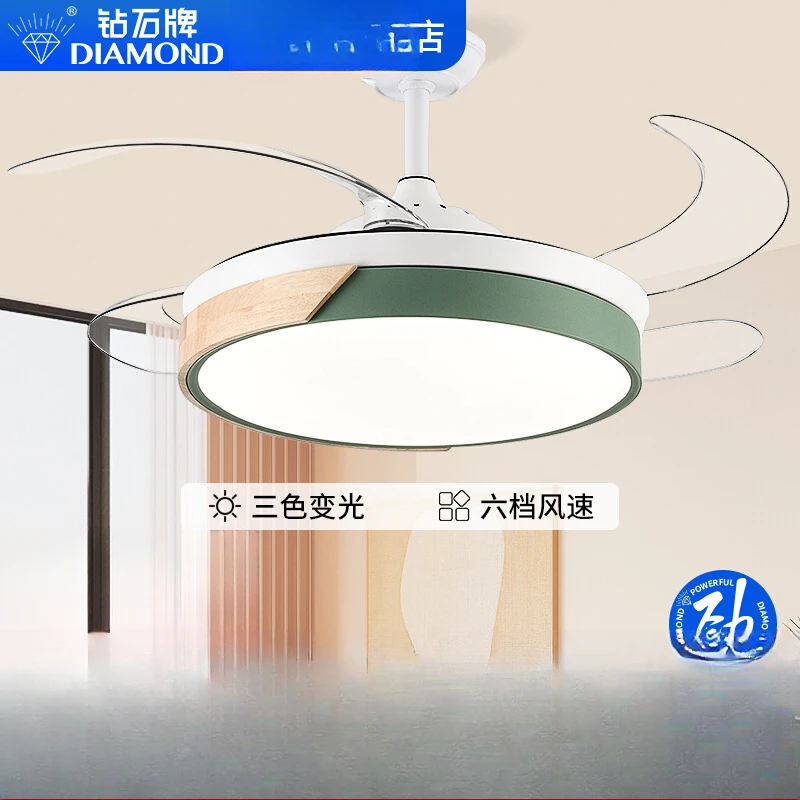 220V พัดลมเพดานที่มองไม่เห็นในครัวเรือนสไตล์ใหม่พลังงานลมสูงห้องนั่งเล่นห้องรับประทานอาหารพัดลมเพดานแบบบูรณาการ