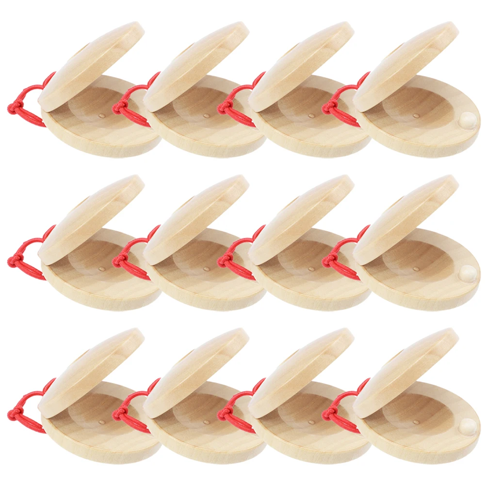 

12 pcs Castanets Kids Toddler Musical Instruments Early Education Toys Durable Small Castanets For Children Size
