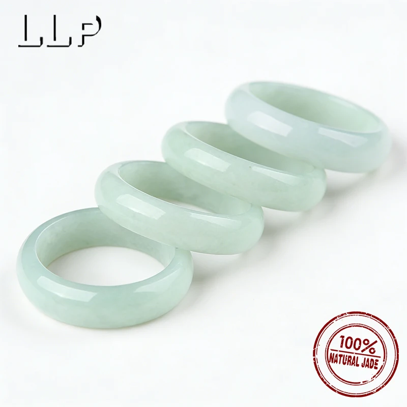 Natürlicher Jade-Ring der Güteklasse A, handgeschnitztes Glücks-Jade-Band für Männer und Frauen, minimalistisches Schmuckgeschenk – Detail 5