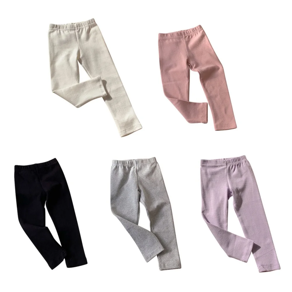 Autumn Winter Kids Leggings Cotton Children's Pants for Girls Solid Color Imitation Jean Thick Warm Girls Leggings Kids Clothing