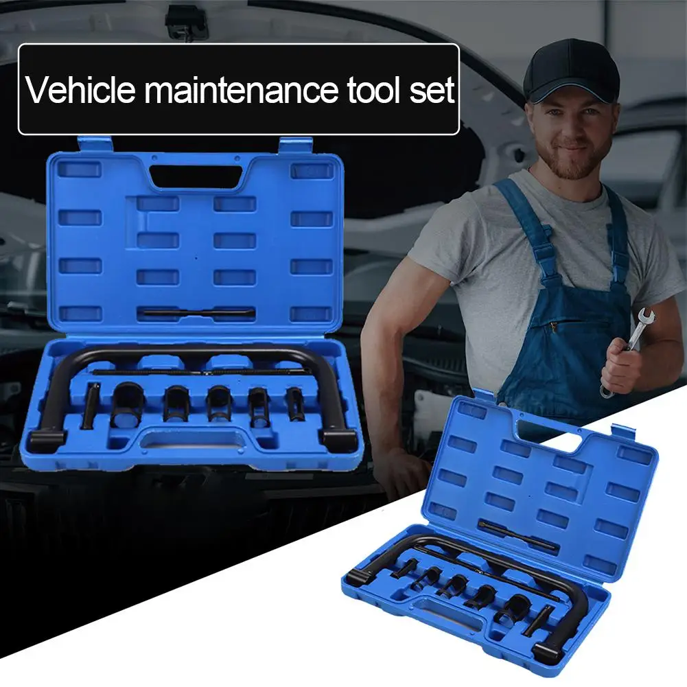 Engine Cylinder Head Valve Spring Compressor Pusher Removal Install Tool Clamp Set For Car Motorcycle R2R8