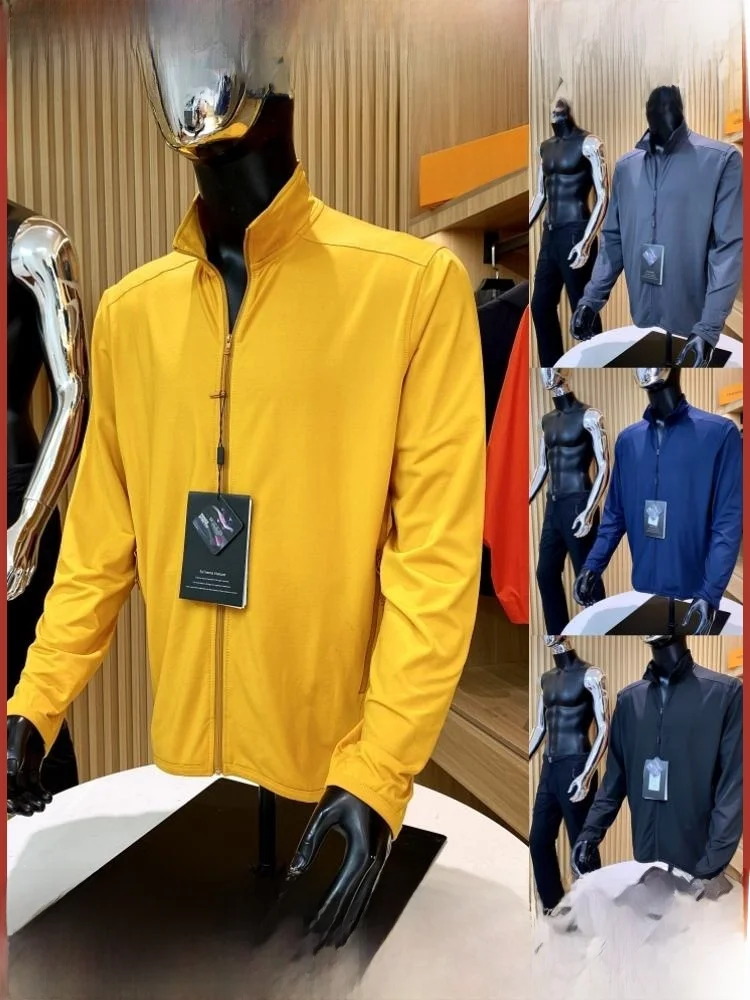 

Высококачественная уличная функциональная ткань, высокоэластичная дышащая теплая осенняя мужская спортивная повседневная верхняя одежда с воротником-стойкой Jaet Fce