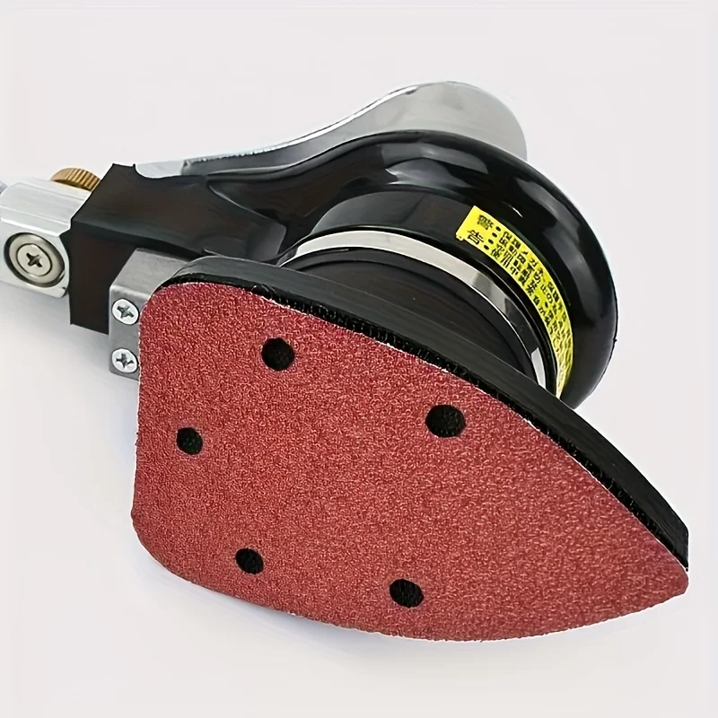 10pcs Self-Adhesive Triangle Sandpaper Discs 5-Hole Delta Sander Hook Loop Abrasive Tools for Polishing