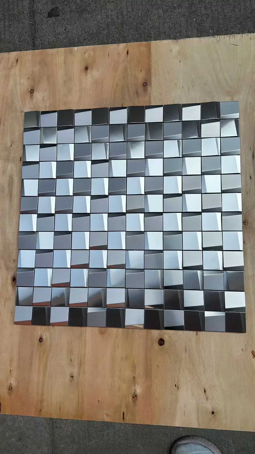 Luxury 3D Embossed Butterfly Stainless Steel Mosaic Tiles Concave-Convex Metal Wall Panels for Bar KTV Cafe Feature Wall Art Dec view 4