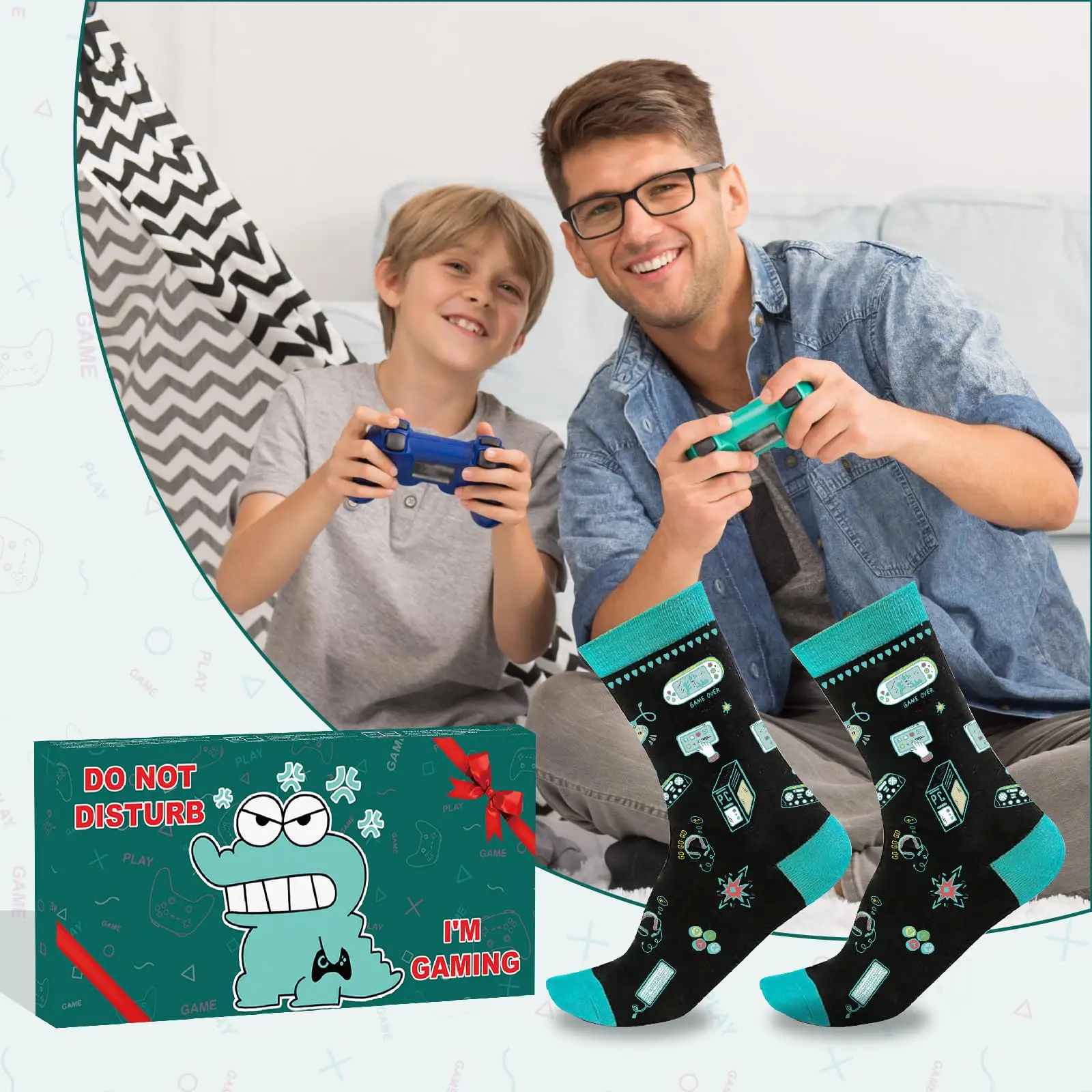 Neuartige Geschenke für Männer, lustige Socken, Gamer-Strumpffüller für Teenager-Jungen, Weihnachtsstrumpffüller, Geschenkideen für Männer, Geburtstag