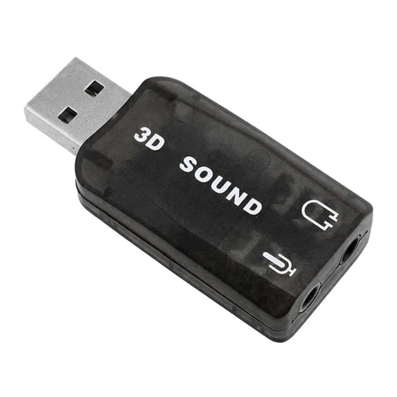 Adaptateur Mini USB mâle vers 3.5mm femelle, carte son 3D pour micro Microphone