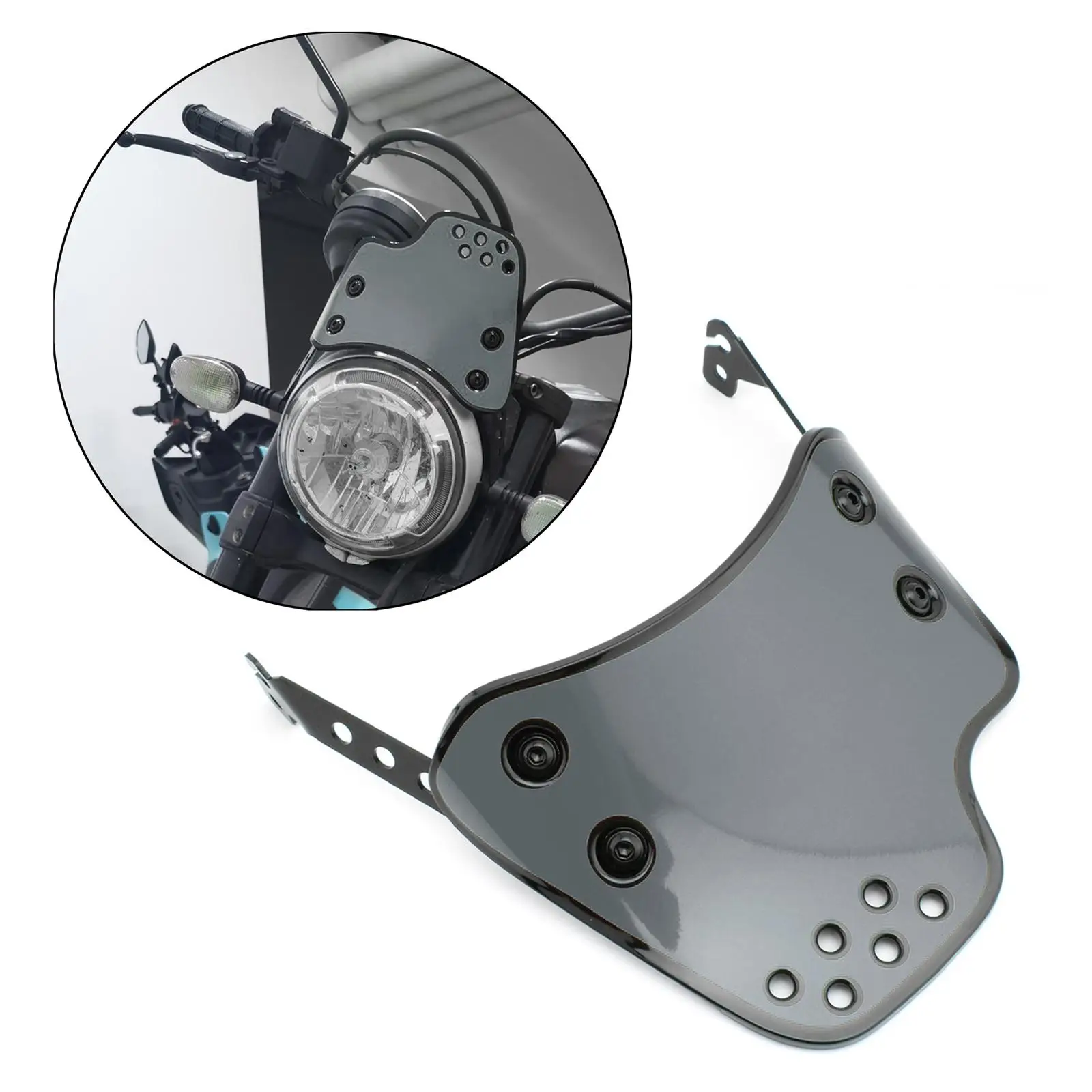 Universal Motorcycle Windscreen Extension Front Mudguard Protector for Ducati Scrambler 400 800 Fitting