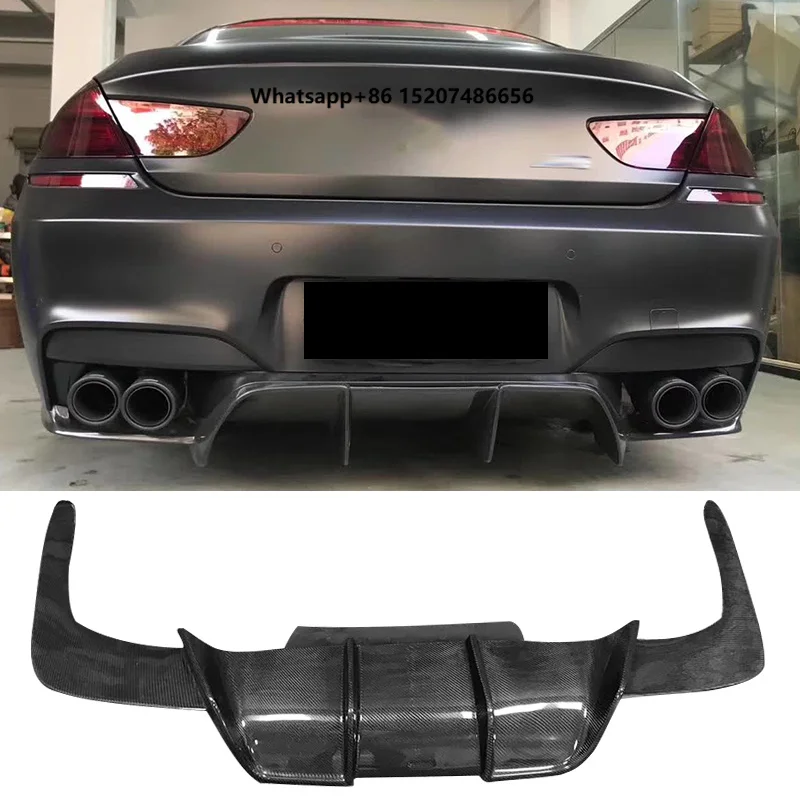 F06 F12 F13 M6 V Style High Quality Carbon Fiber Rear Bumper Lip Rear Diffuser for 6 Series F06 F12 F13 M6