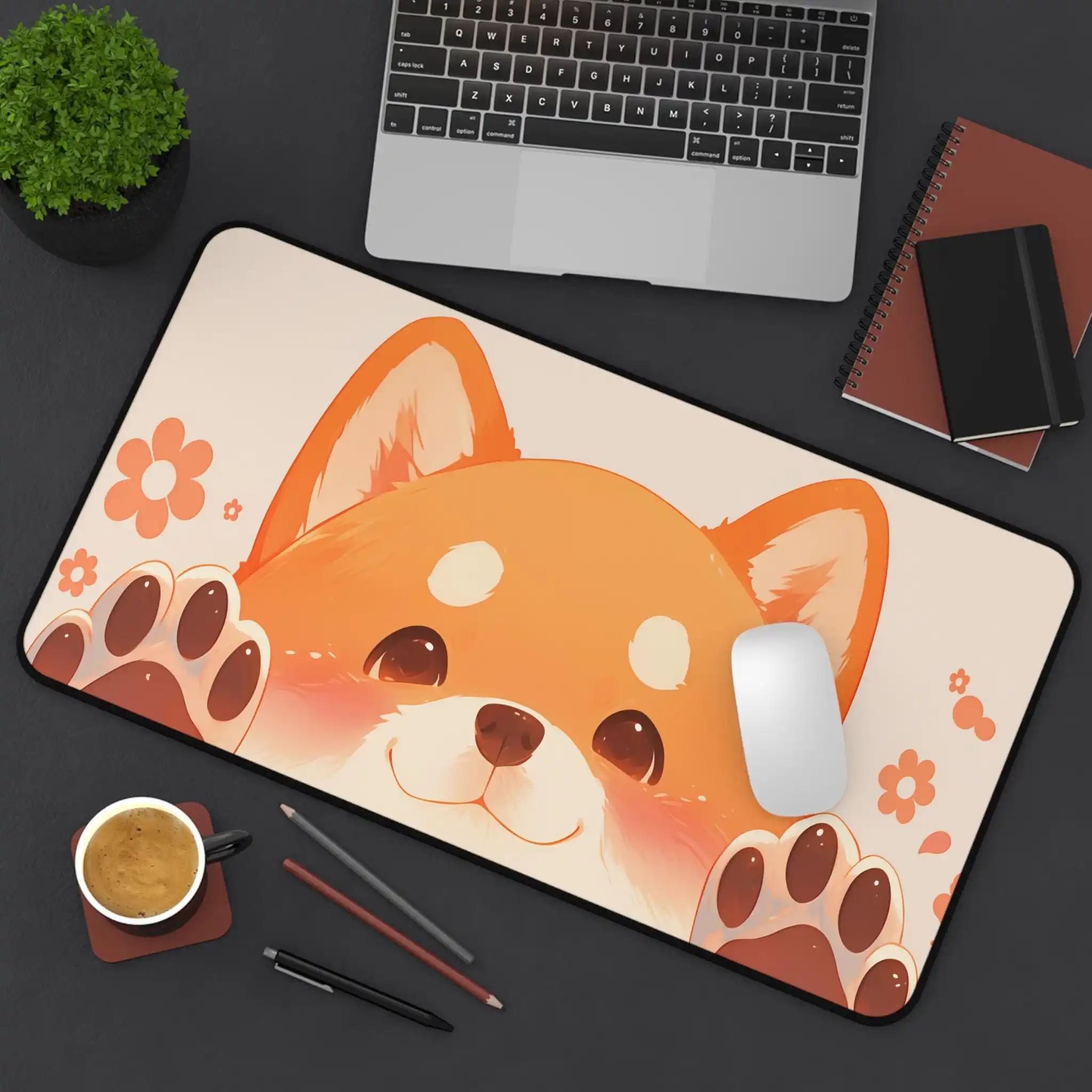 

Shiba Inu Desk Mat Japanese Play Mouse Pad for Dogs Cute Doge Extended Mouse Pad Kawaii Desk Accessories Large XXL Desk Mat