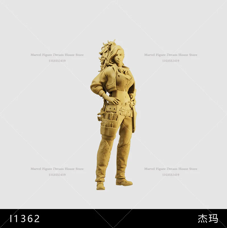 1/64 1/43 Miniatur-Szenenpuppe im Maßstab 1:35 Bold Hot Girl Hunter Gemma Rollenspiel-Actionspiele Unpanited Weiße Mini-Actionfigur