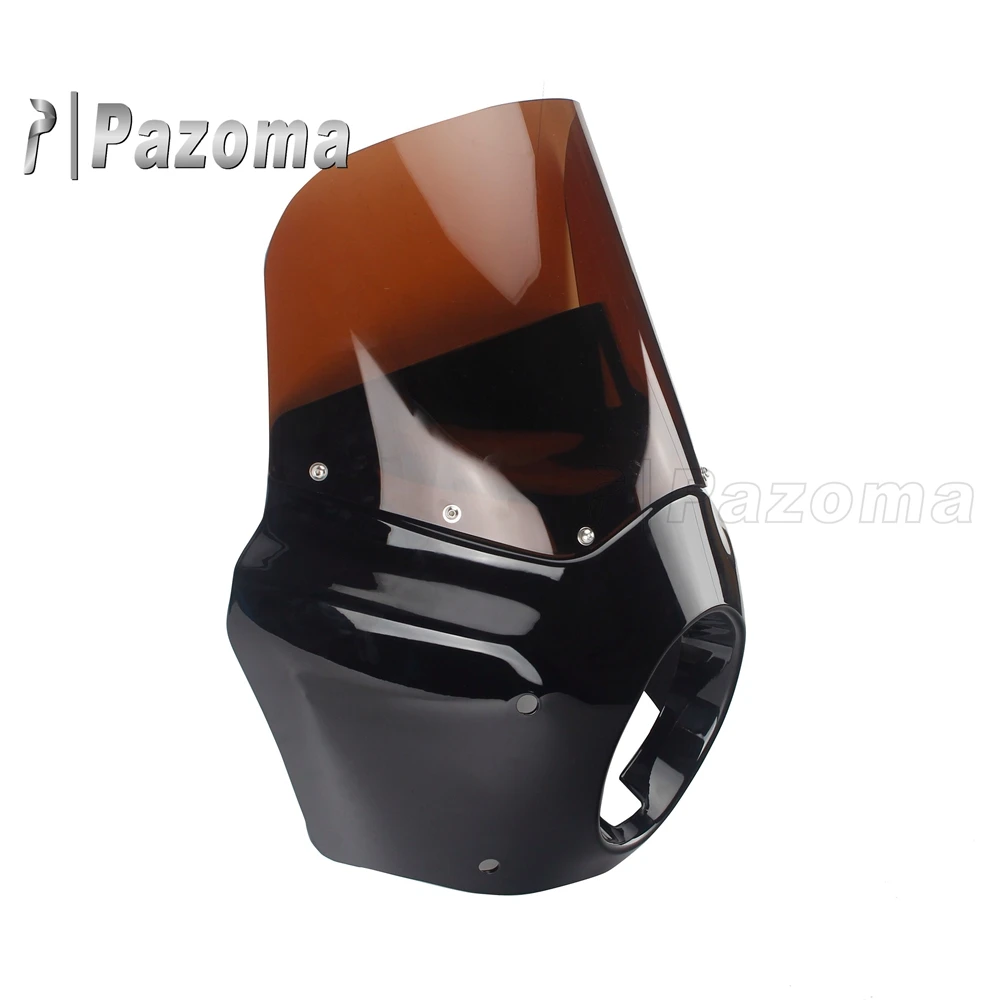 دراجة نارية رئيس مصباح الزجاج الأمامي هدية الجبهة رئيس الأسود هدية الدخان الزجاج الأمامي ل هارلي ديفيدسون دينا واسعة الإنزلاق FXDWG 2009