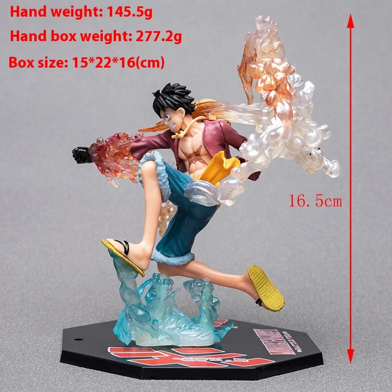 Toy Peripheral Japanese Anime Piece Figurine Combat Version Luffy Fire Fist Ace Doll Doll Car Cake Ornament Holiday Gifts