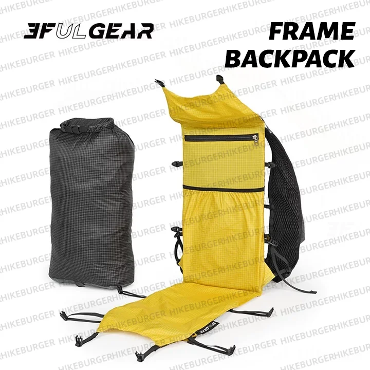 3F UL GEAR Freedom 25L External Frame Backpack Ultralight Expandable Hiking Backpack for Backpacking Camping Lightweight