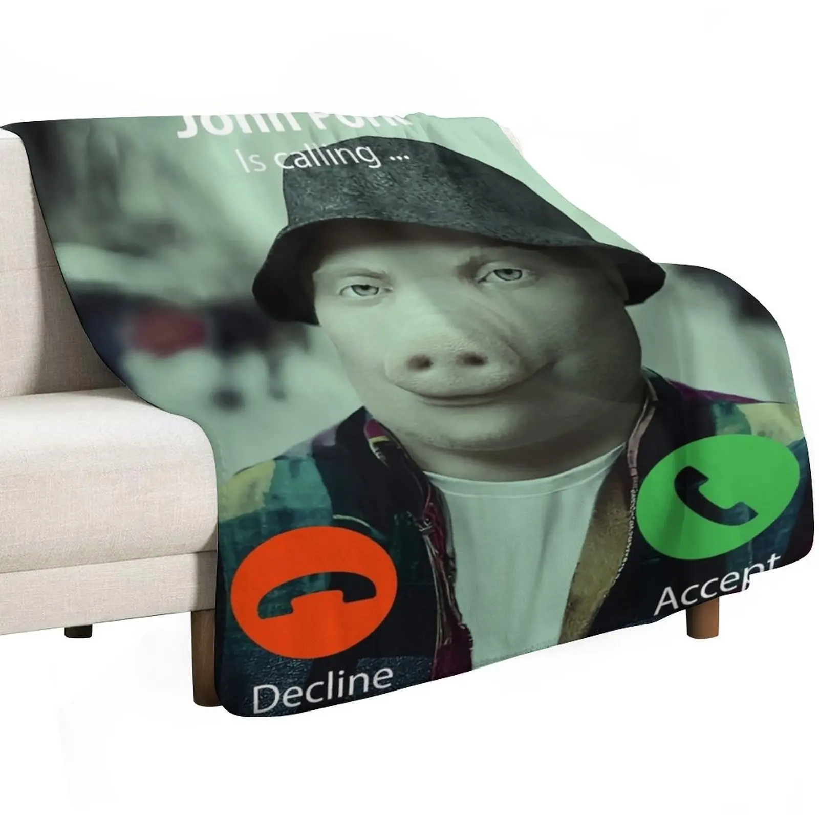 John Pork, John Pork Is Calling Throw Blanket Extra Large Throw Nap Luxury Thicken heavy to sleep Bed linens for sofa Blankets