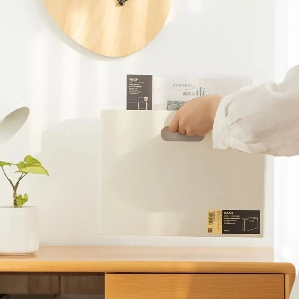 Gifts Plastic File Box Foldable Stationery Supplies A4 Storage Box Large Capacity Document Organizer Box