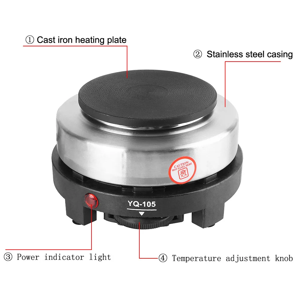 Multifunctional Kitchen Appliance 500W 220V Milk Water Coffee Heating Furnace Mini Electric Heater Stove Hot Cooker Plate