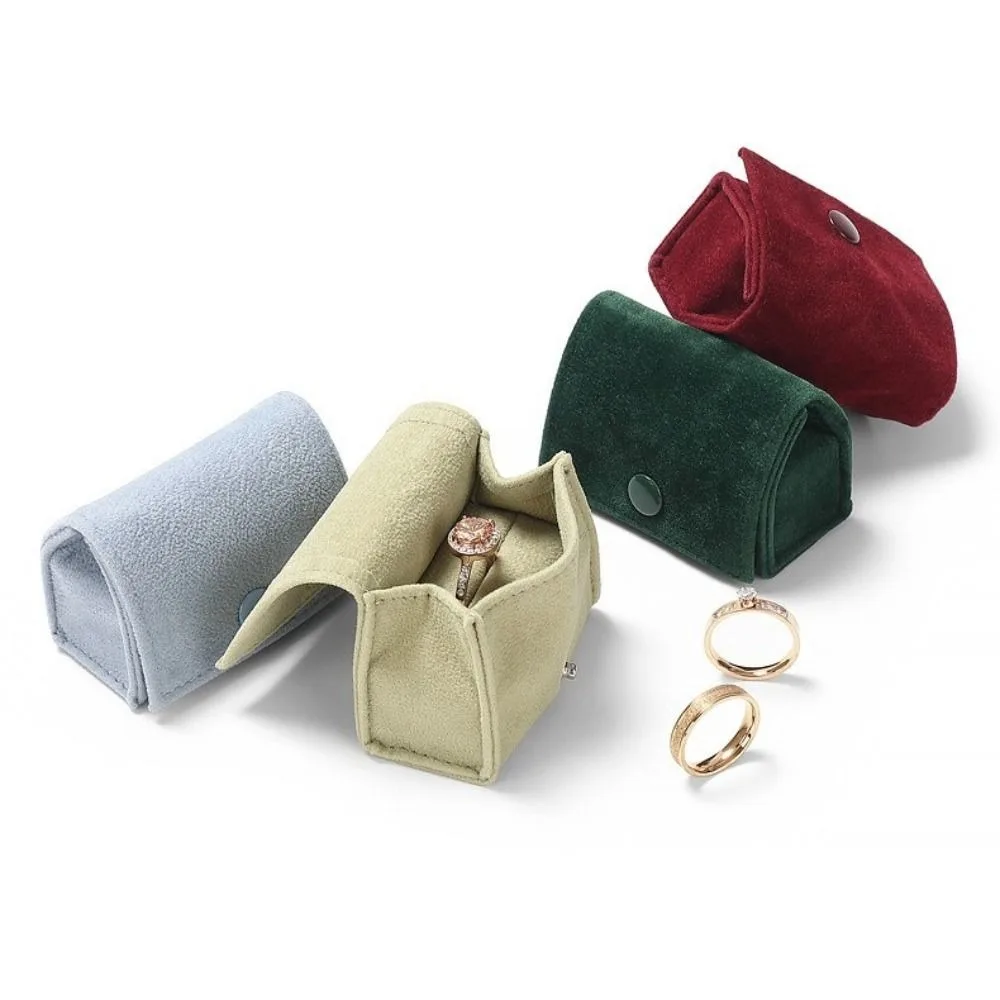 Convenient Velvet Ring Jewelry Box Portable Multi-purpose Mini Storage Box Multi-functional Ornament Jewelry Case Gifts