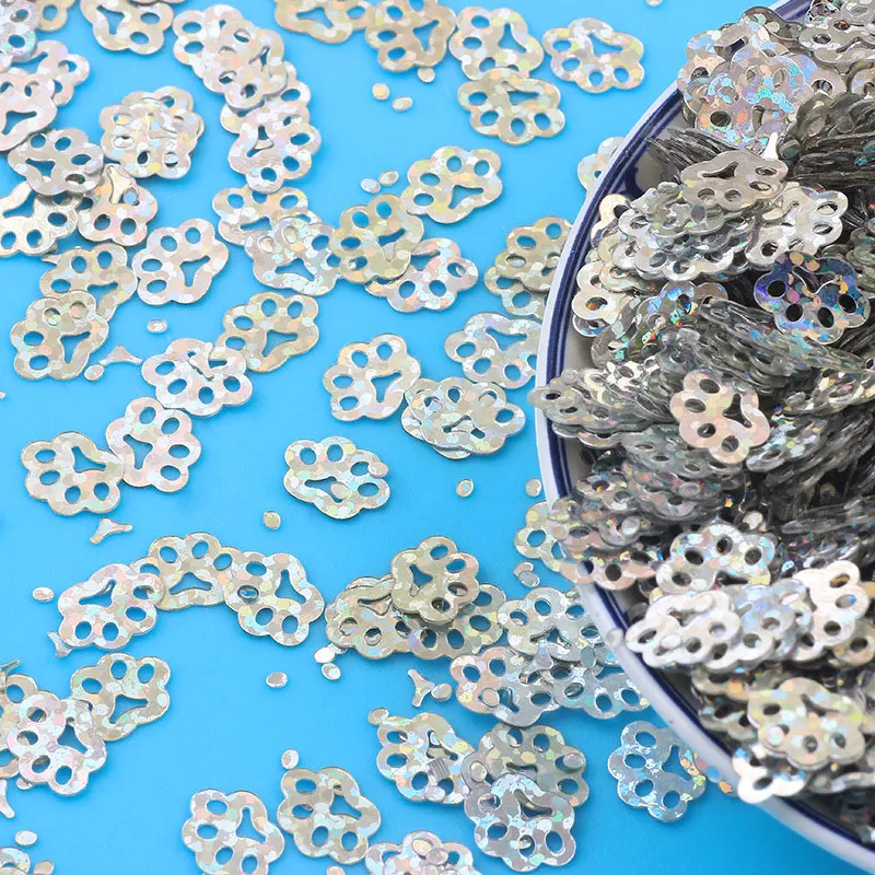 Ince yay kedi pençe ayak izi Sequins Glitter payetler çevre dostu PVC Sequins düğün dekorasyon Sequins DIY Sequins 10g