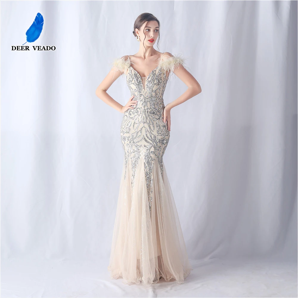 deerveado-robes-de-soiree-sirene-a-paillettes-pour-femme-8-couleurs-col-en-v-elegantes-avec-bretelles-robes-de-bal-avec-plumes-robes-formelles