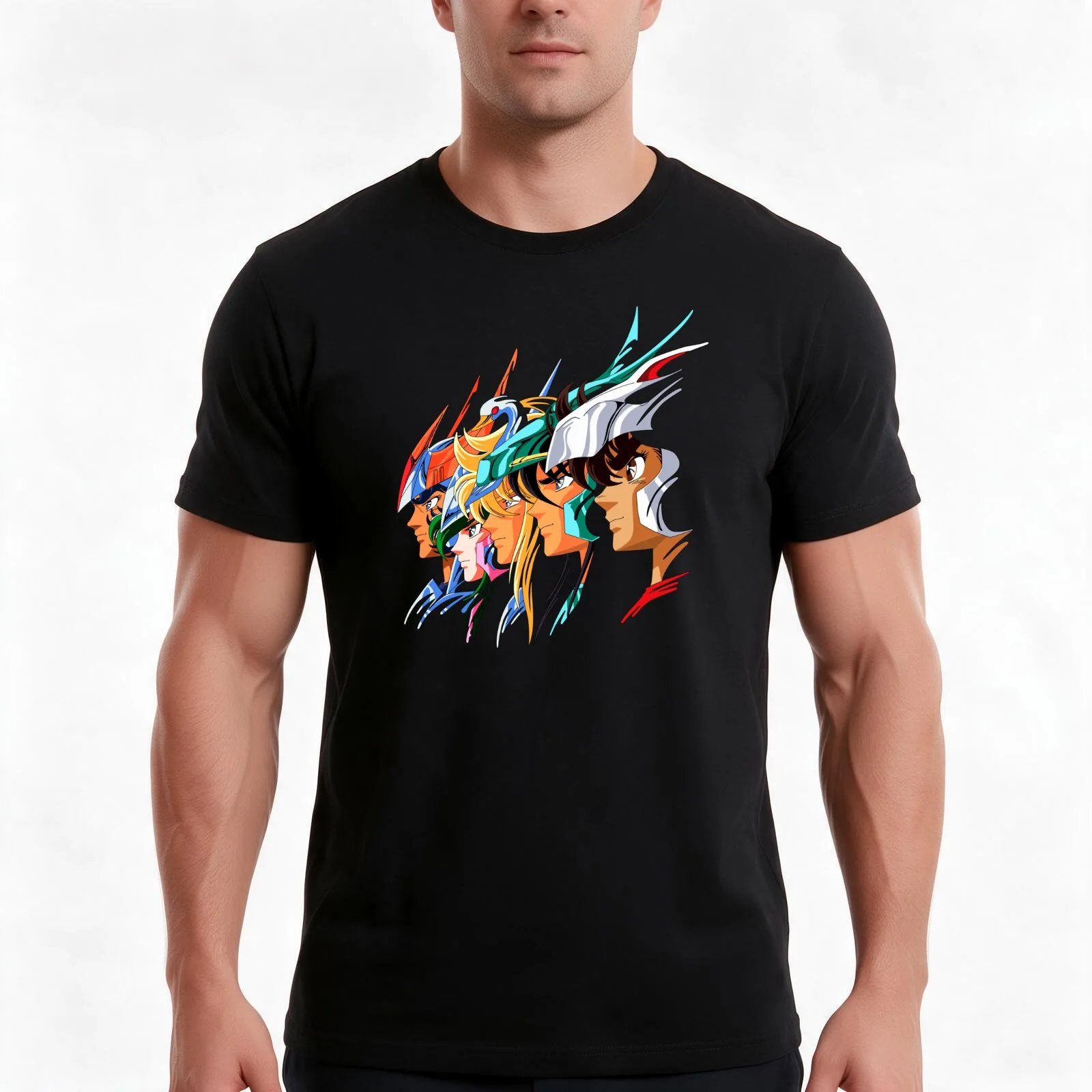 Caballeros del zodiaco - Bronze saints #3 T-Shirt Summer Casual Cotton Tee Oversized Streetwear Tops Vintage Graphic Print