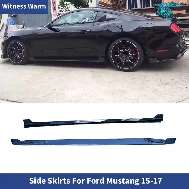 Jupes latérales de carrosserie en fibre de carbone, séparateurs Jules, tablier pour Ford Mustang Coupé Convertible 2 portes, 2015, 2016, 2017