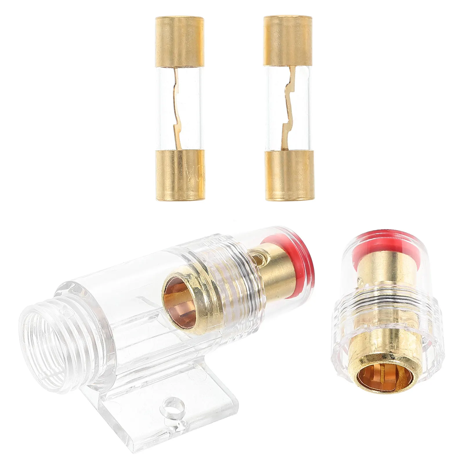 

60A Car Audio Holder Transparent AGU Amp Protection 30A Zinc Alloy Automotive Breaker Bracket Stable Current