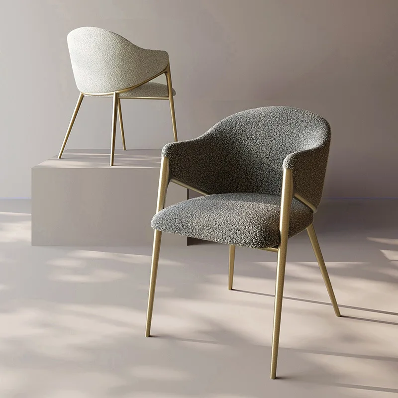 

Modern Velvet Luxury Dining Chair Designer Metal Legs Hotel Dining Room Dining Chair Cafe Armchair Sillas Comedor Furniture