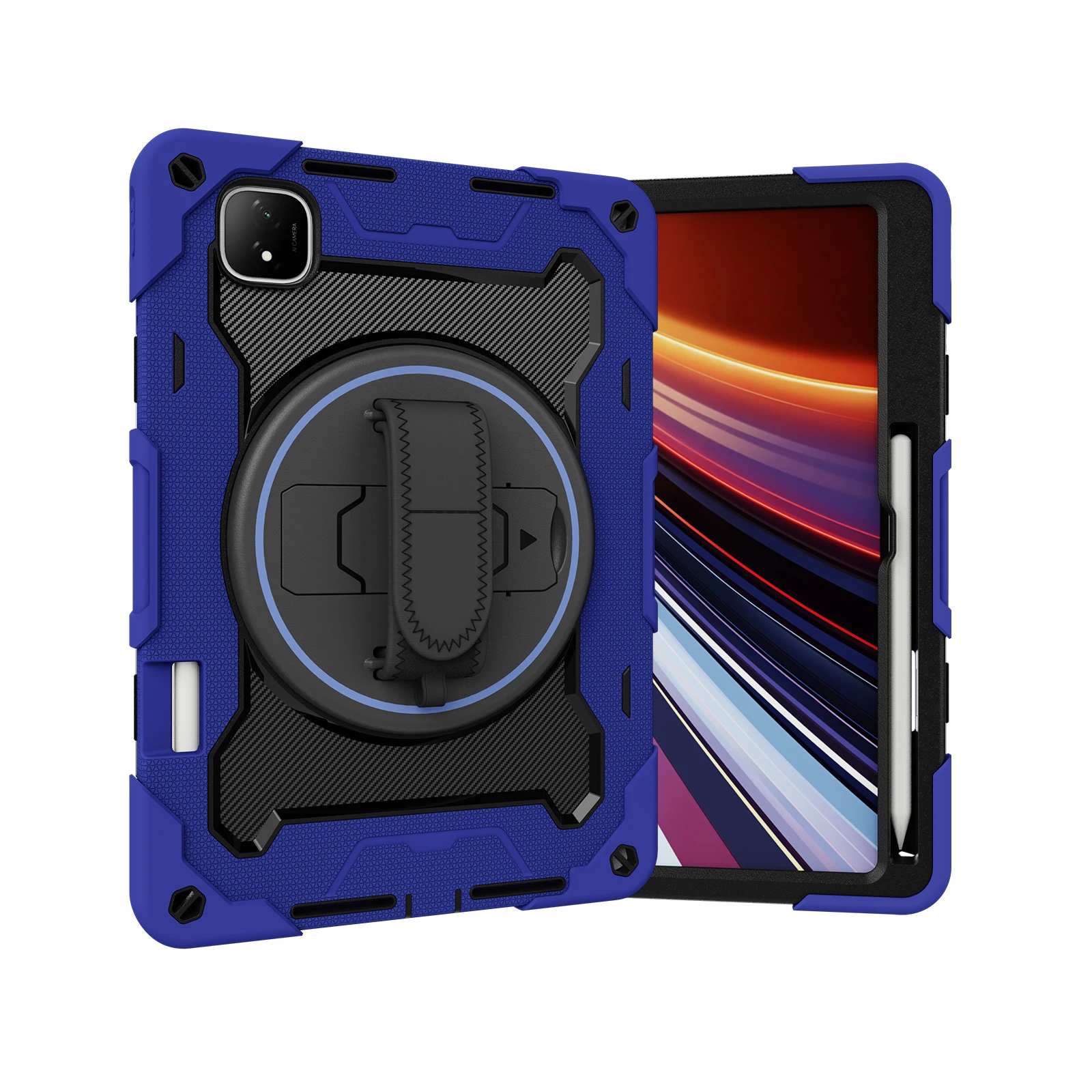 360 drehbarer Ständer, universell für Huawei Honor Pad GT Pro MagicPad 2 12,3 Zoll 2024 ROD2-W09 ROD2-W69 Heavy Duty Rugged Cover