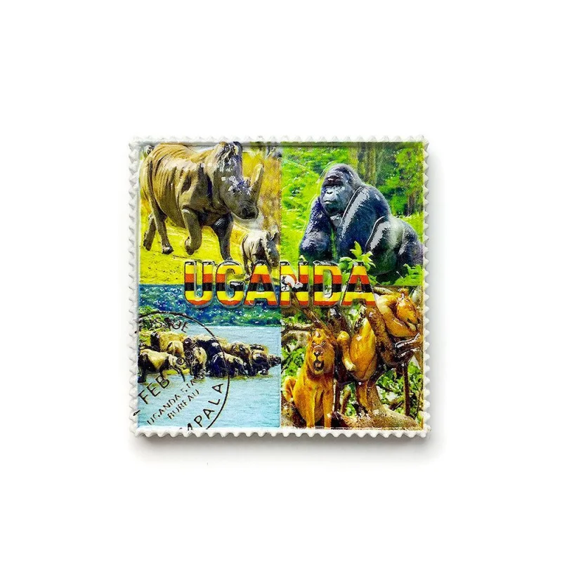 

Uganda Creative Animal Migration Tourist Souvenir Decoration Magnetic Fridge Magnet