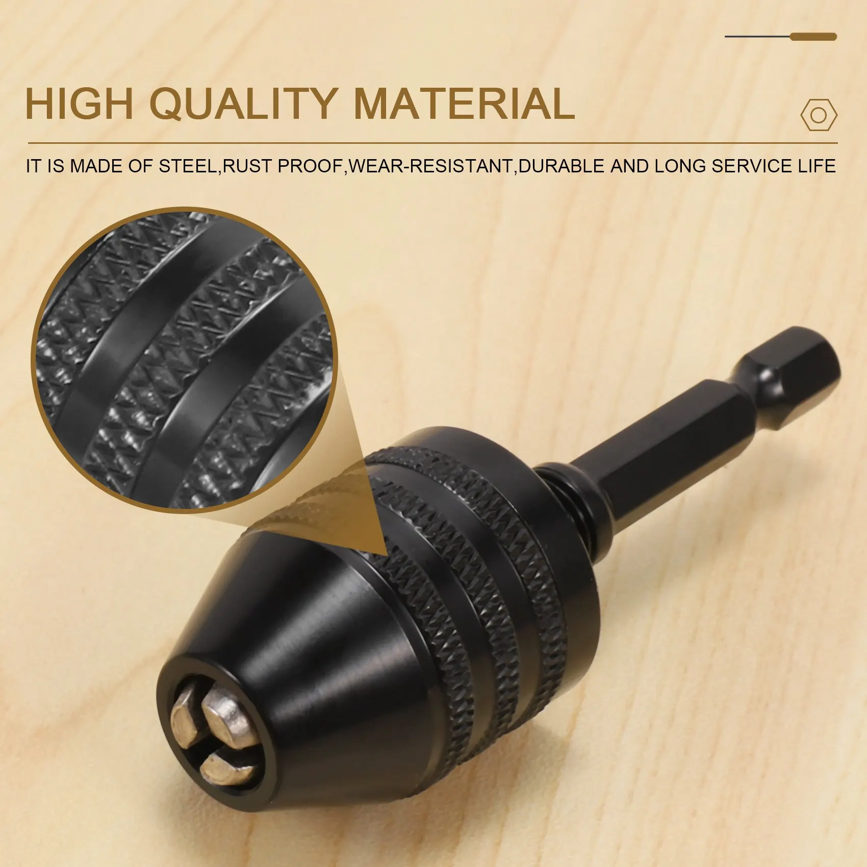 

Classy-4PCS Drill Chuck Change Adapter, Keyless Chuck Conversion Tool Keyless Drill Chuck, Drill Adapter In 1/4 , 1/8 , 1/16