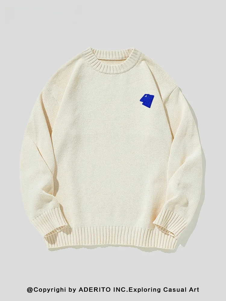 

Trendy NANA round Ne Sweater ex High Street Knitted Loose Casual Winter Clothes for Couples Polyester Fiber