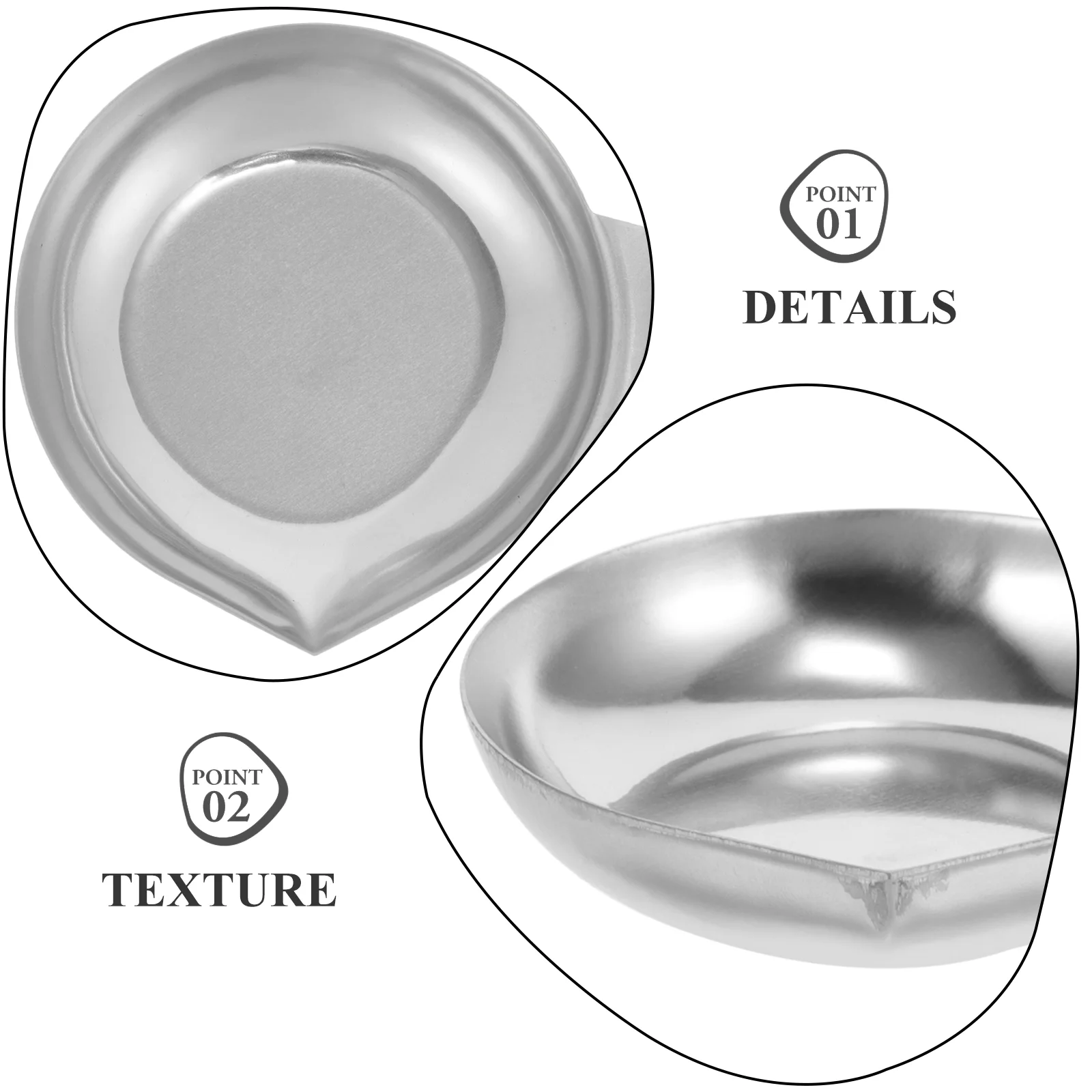 Plateau de pesée en diamant empilable, échelle métallique, casseroles à poudre pour numérique, 2 pièces