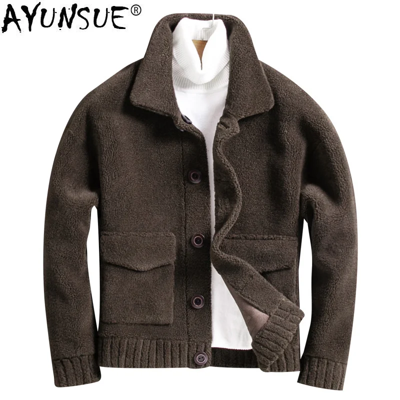 

Sheep Shearing Wool Jacket Autumn Winter Real Fur Coat Men Plus Size Double-sided Wear Abrigo Hombre WpJM1020 KJ3820