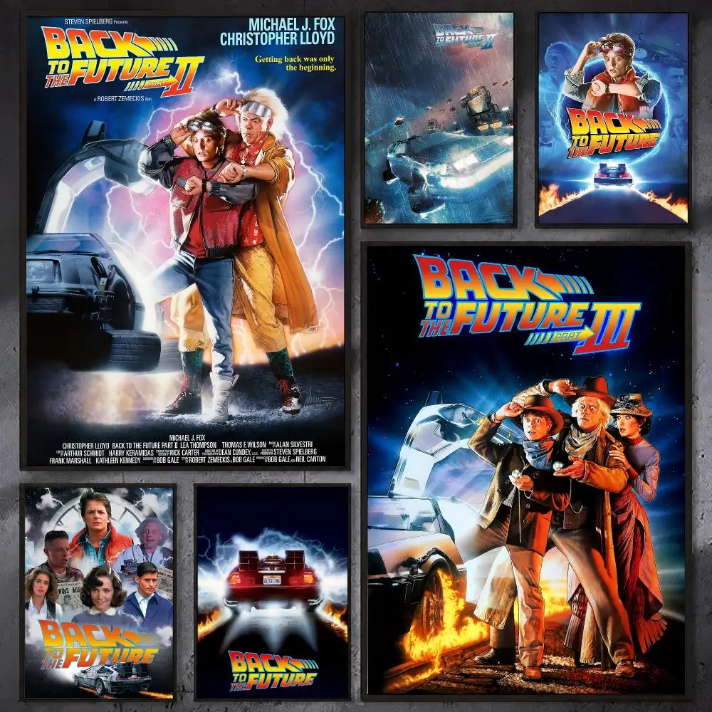 Back To The F-Future Movie Poster Waterproof Sticky Wall Art Print For Bedroom Living Room Hallway Bar Home Decor