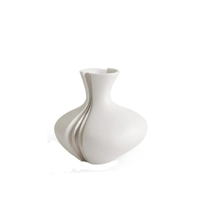

Modern simple beige irregular flower ware model room office living room coffee table entrance decorative vase ornament