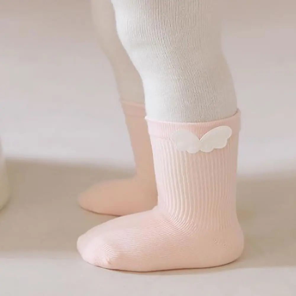 

Children's socks spring and autumn boys and girls in the tube tide socks wings pile socks toddler socks.