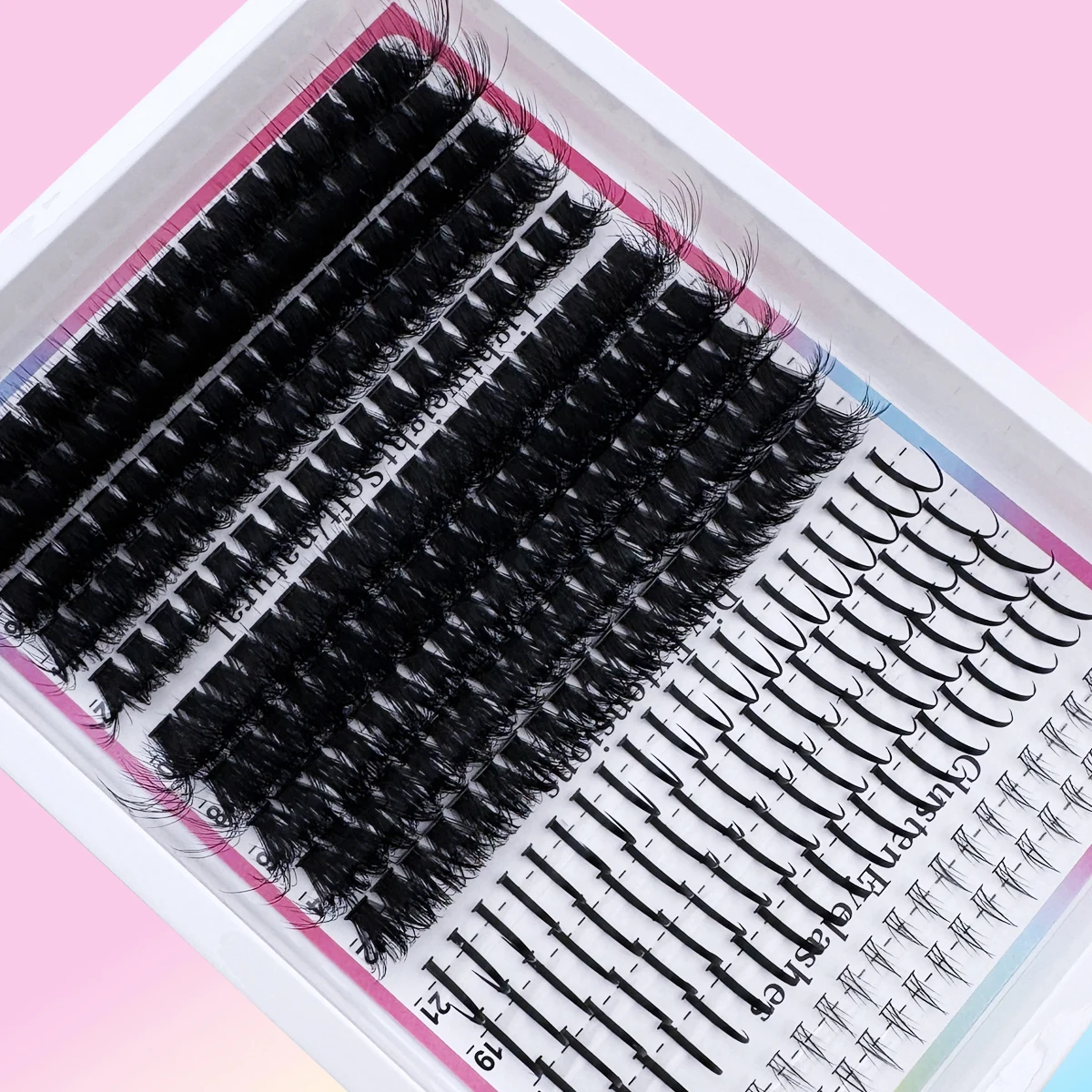 4 Styles Manga Lash Clusters Spike Individual Lash Clusters,Spikes+lower eyelashes+60D-200D  Natural Look, 6-21mm mixed length