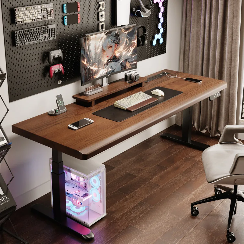 Solid Wood E-sports Table Can Be Lifted And Lowered As A  Electric Lifting  Computer Study  Desk Home Desk